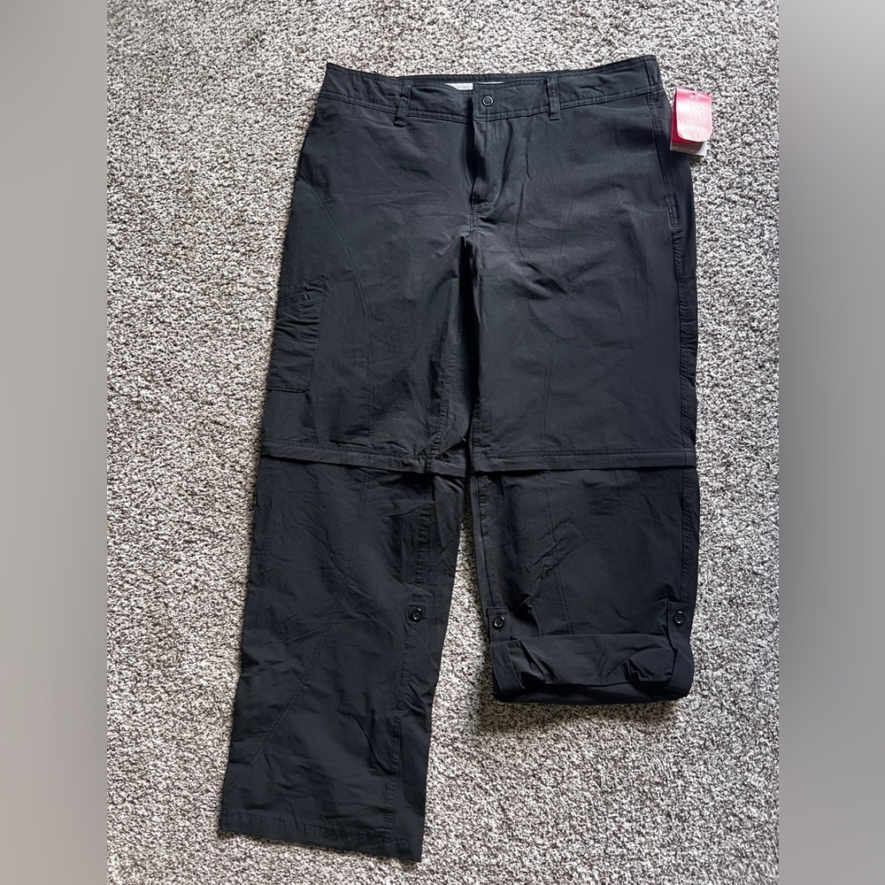 Danskin Black Cargo Pants Convertible Length